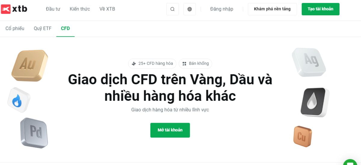 XTB là một trong những sàn giao dịch uy tín hoạt động như một nhà cung cấp thanh khoản